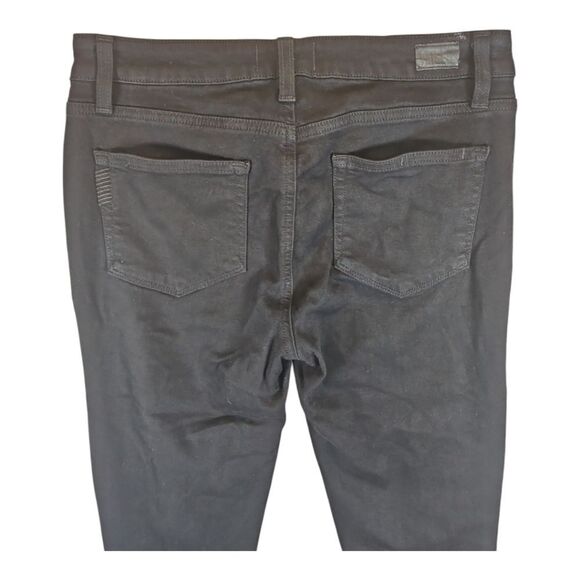 Paige Jeans Solid Black Verdugo Ankle Frayed Hem Size 29 - Picture 7 of 8
